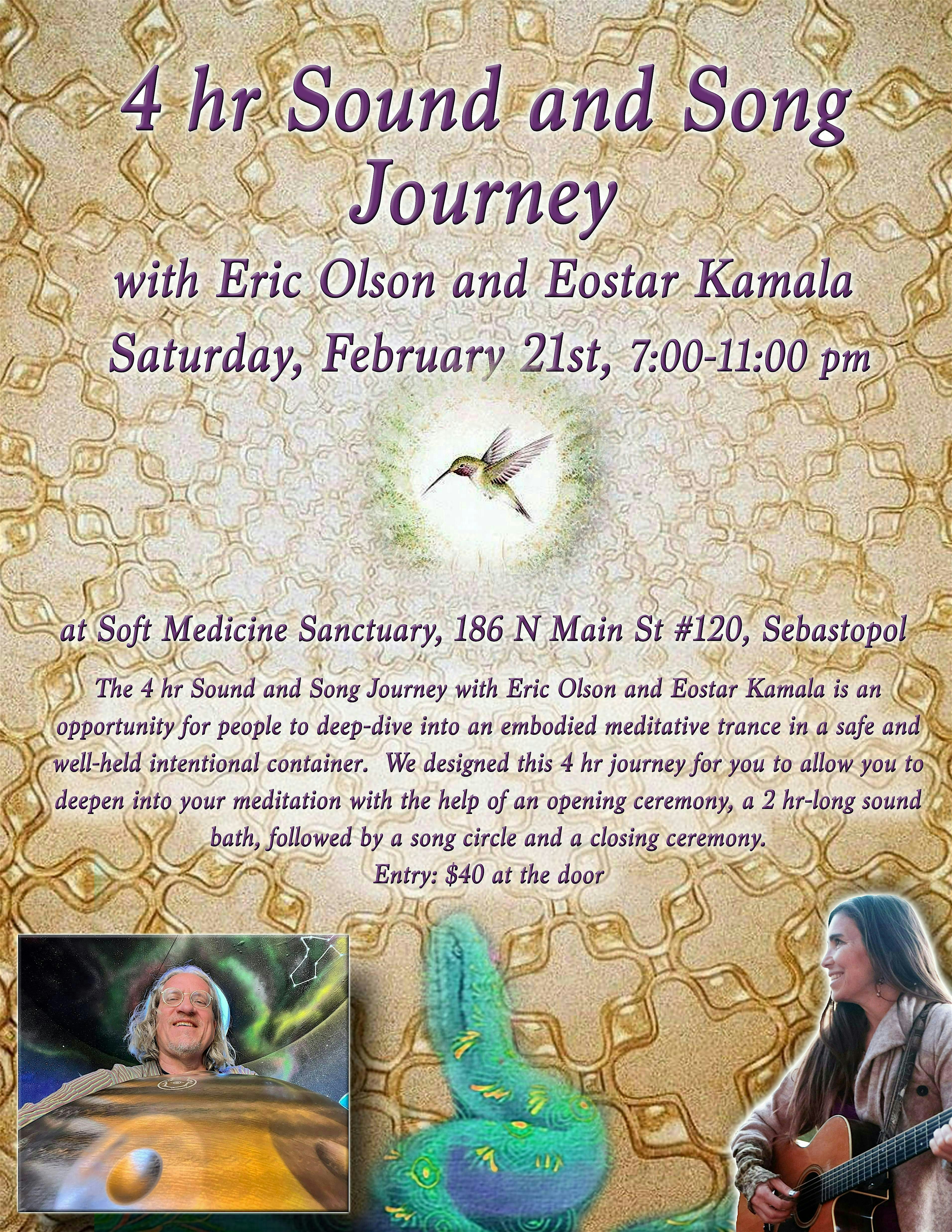 4 Hour Sound and Song Journey with Eric Olson and Eostar Kamala