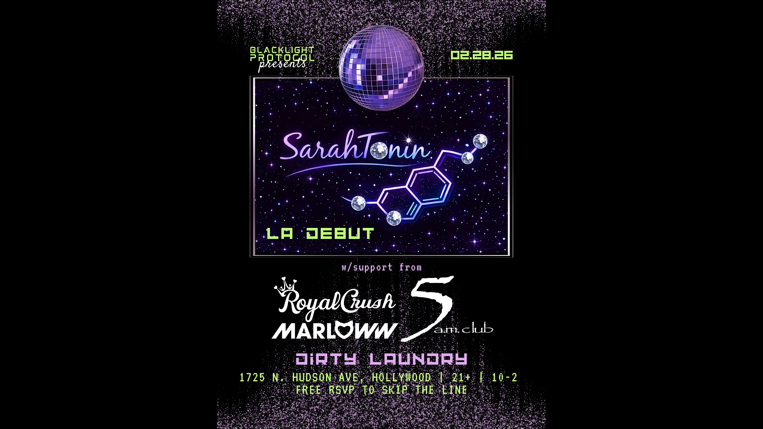 Blacklight Protocol presents: SarahTonin's LA Debut