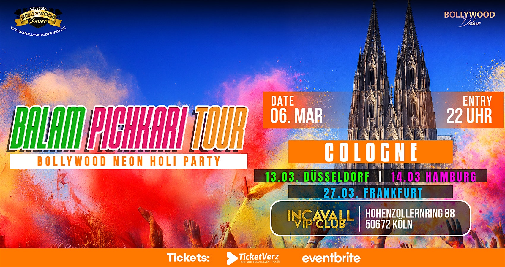 Bollywood Neon Holi Party in Köln