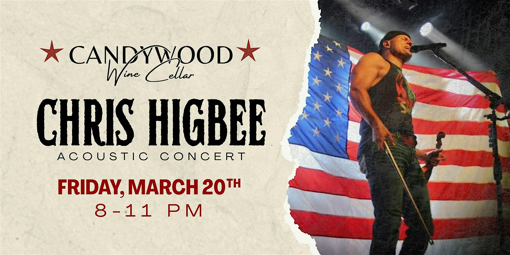 Chris Higbee Spring Acoustic Concert at Candywood Wine Cellar