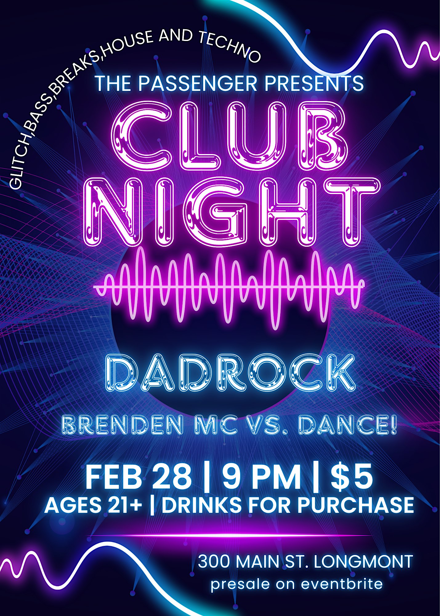 dad rock club night @ the passenger restaurant