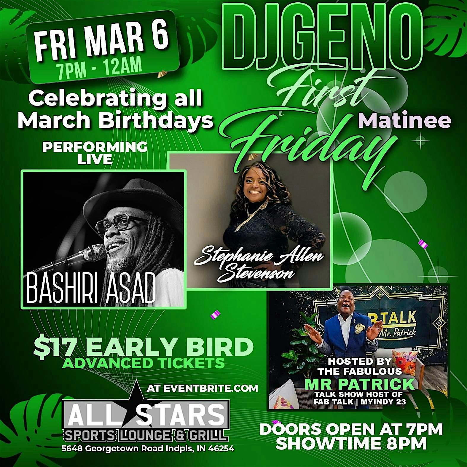 DjGeno First Friday Matinee at Allstars March