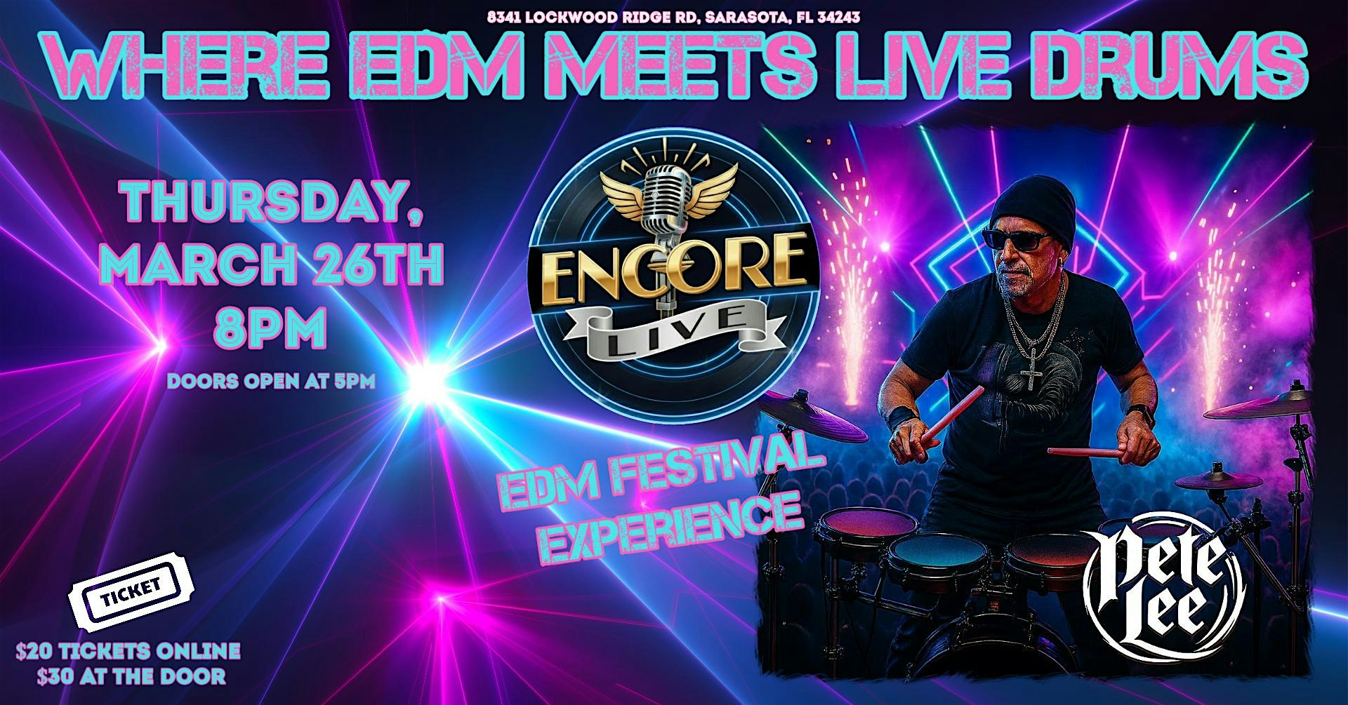 EDM NIGHT - PETE LEE: The Worlds ONLY EDM Drummer