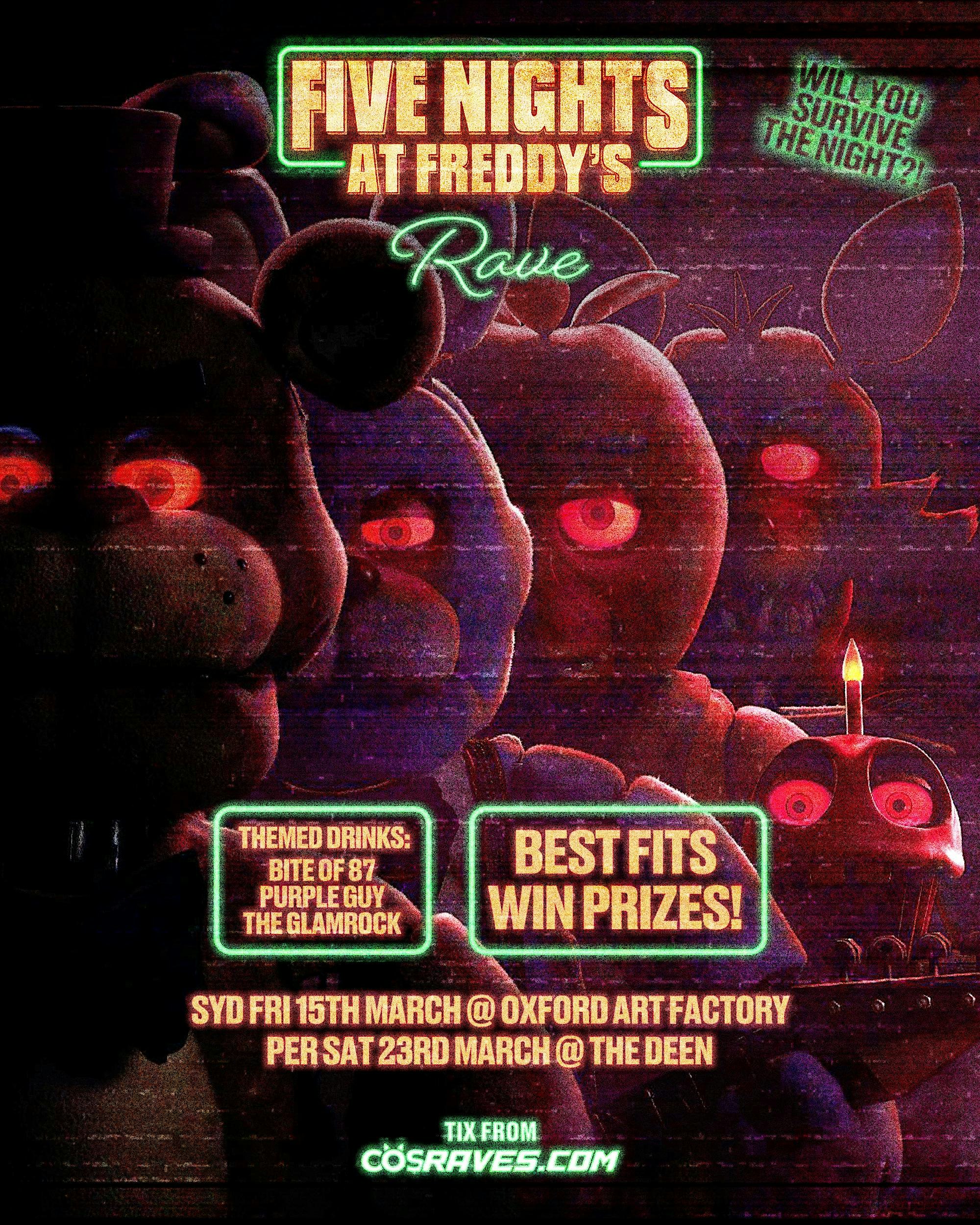 FIVE NIGHTS AT FREDDY’S RAVE BRISBANE