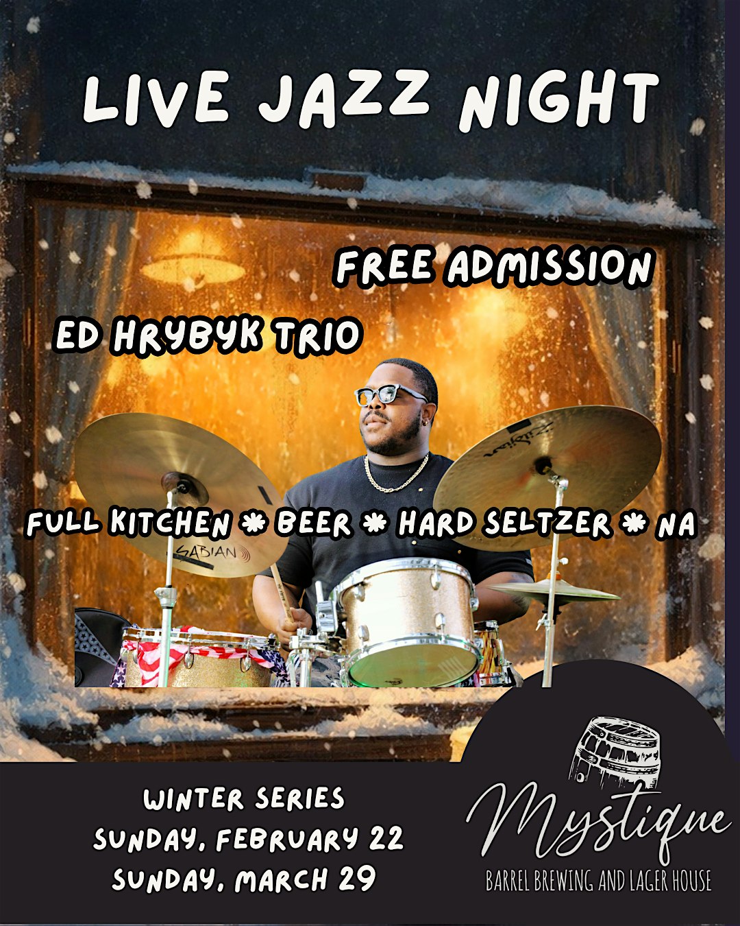 Free Admission Live Jazz w/ Ed Hrybyk Trio