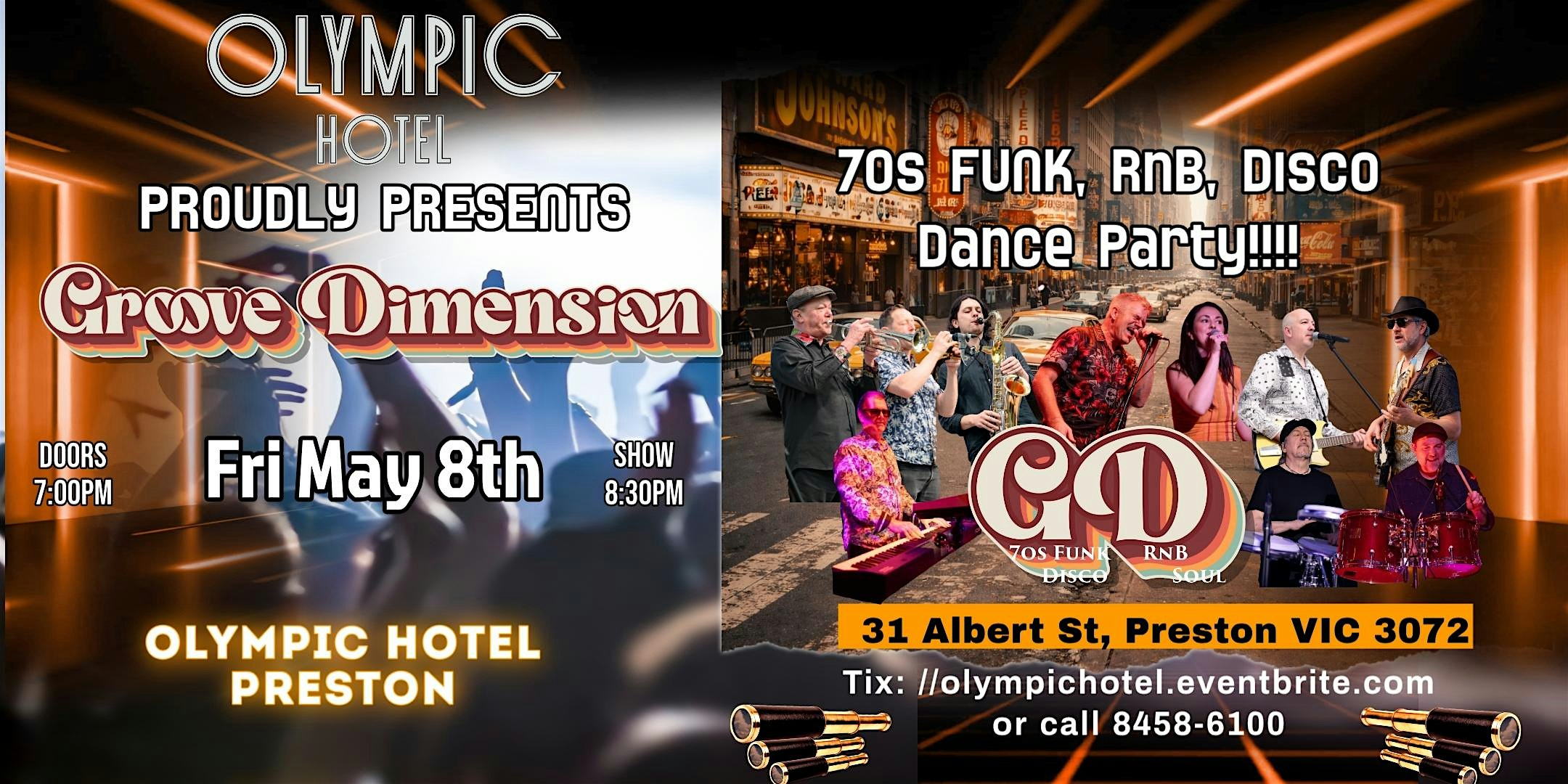 Groove Dimension Live - RNB-70s FUNK & DISCO DANCE PARTY