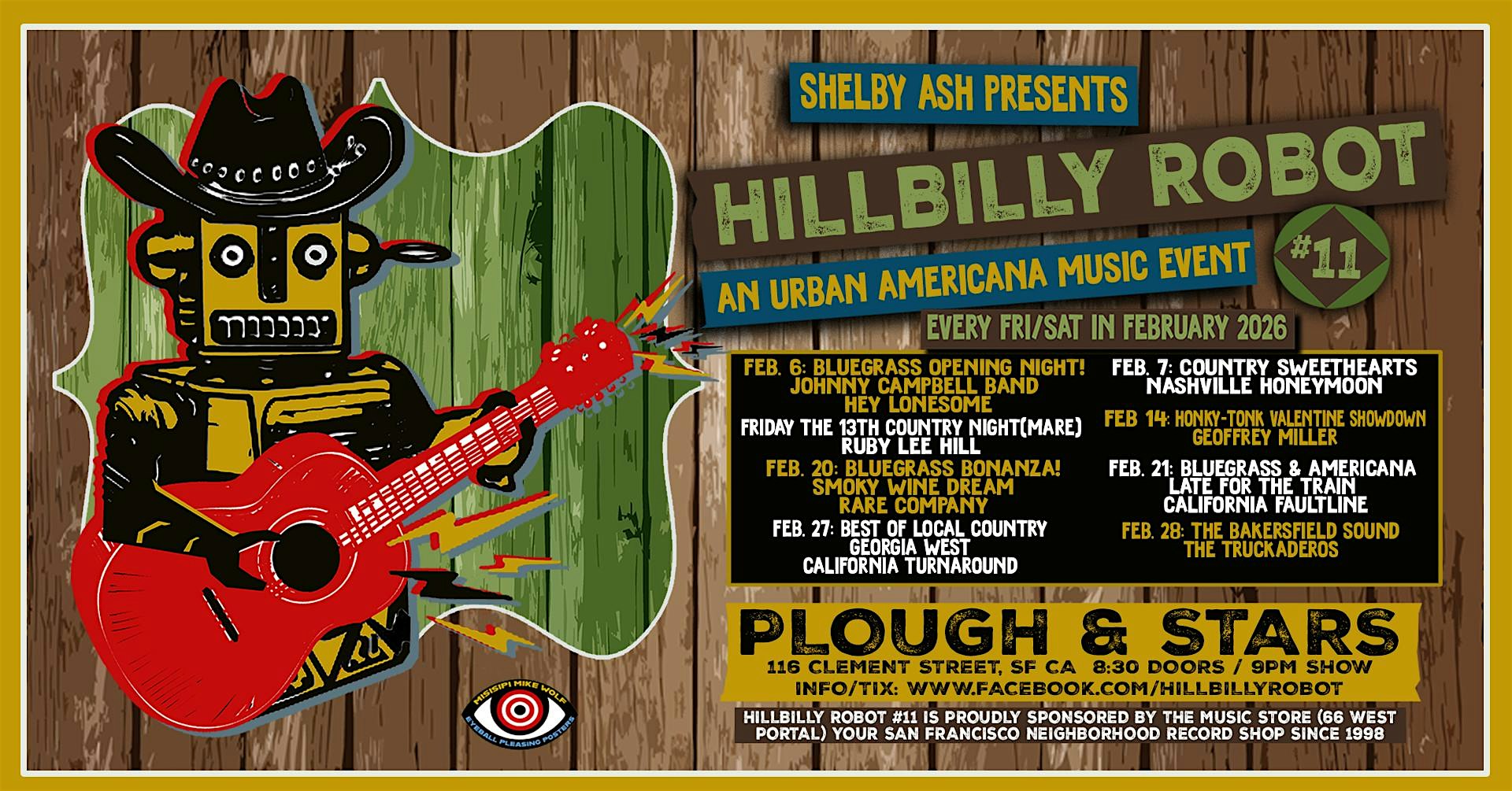 HiLLBiLLY ROBOT #11 "Bluegrass Bonanza!" Smoky Wine Dream + Rare Company