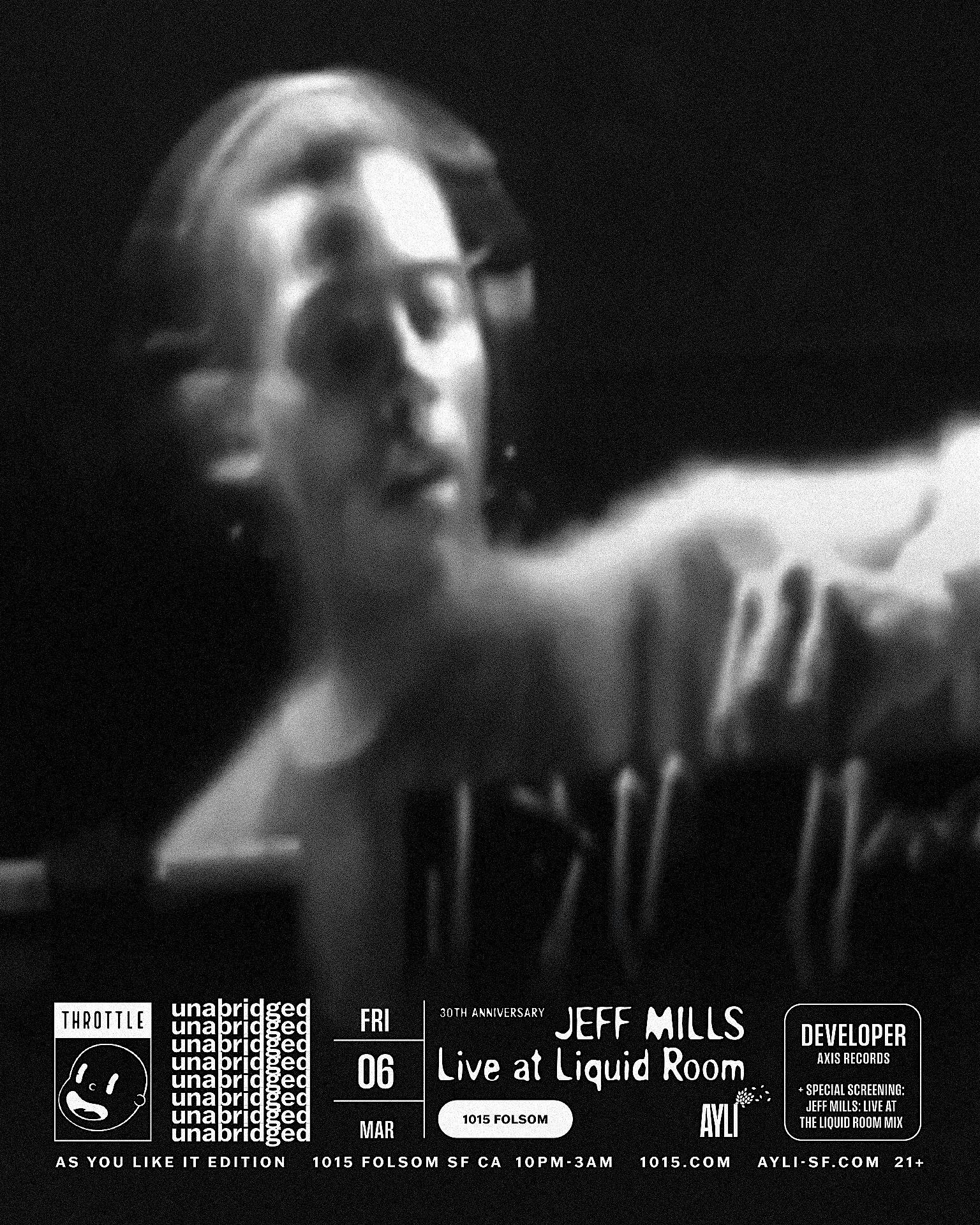 Jeff Mills Live At Liquid Room 30th Anniversary Tour