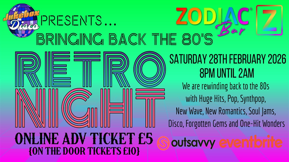 Jukebox Disco presents Retro Night - Bringing Back The 80's