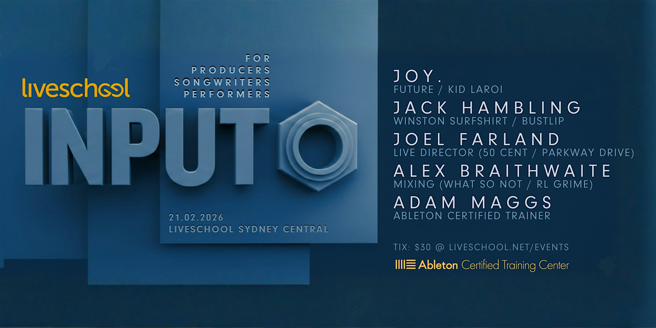 Liveschool INPUT: Producer Mini-Conference