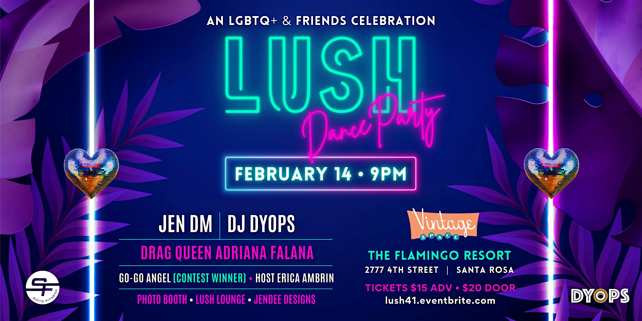 LUSH Dance Party Flyer