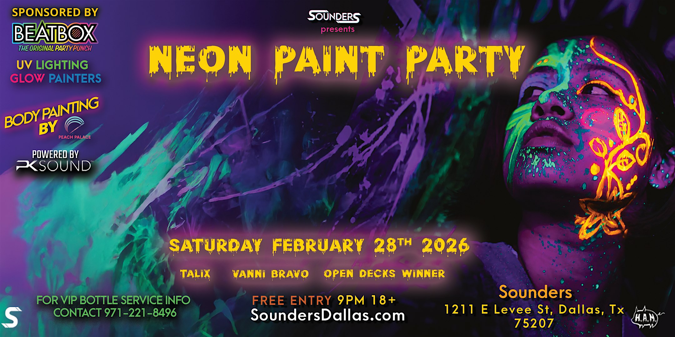 Neon Paint Party  - 2/28 Dallas, TX