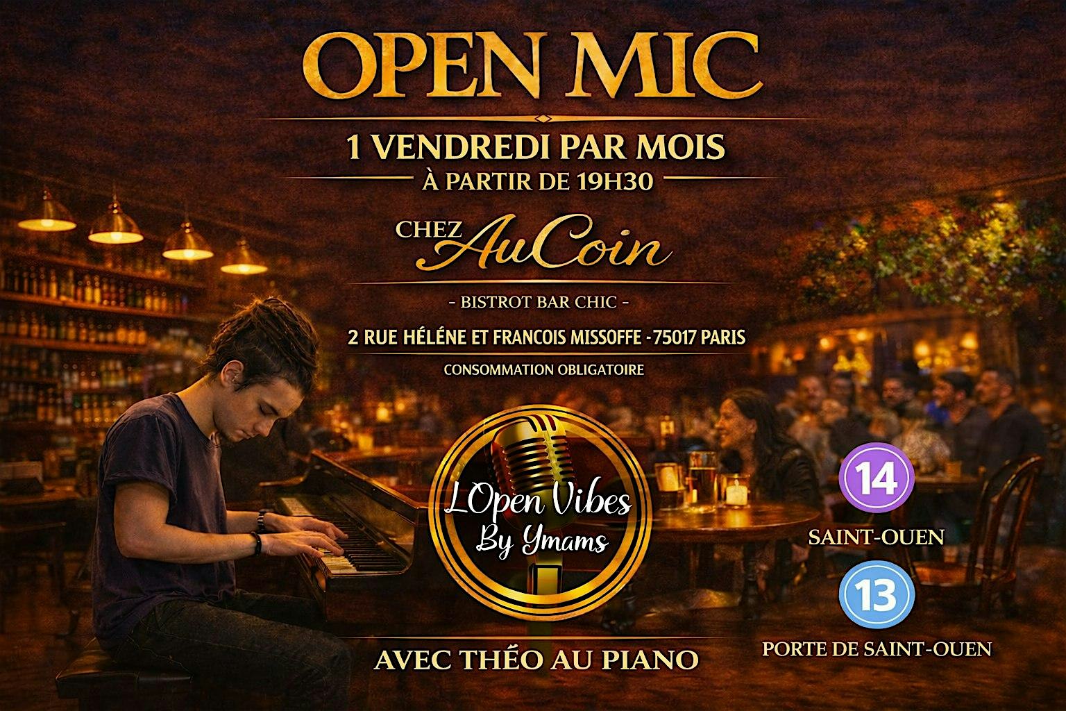 OPEN MIC PARIS / JAM - LIVE MUSIC PARIS ! L'OPEN-VIBES ! Flyer