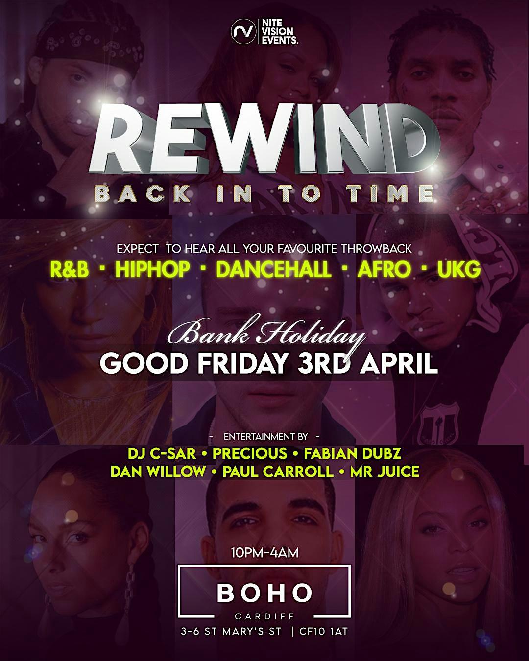 REWIND Cardiff - R&B Throw Back Party