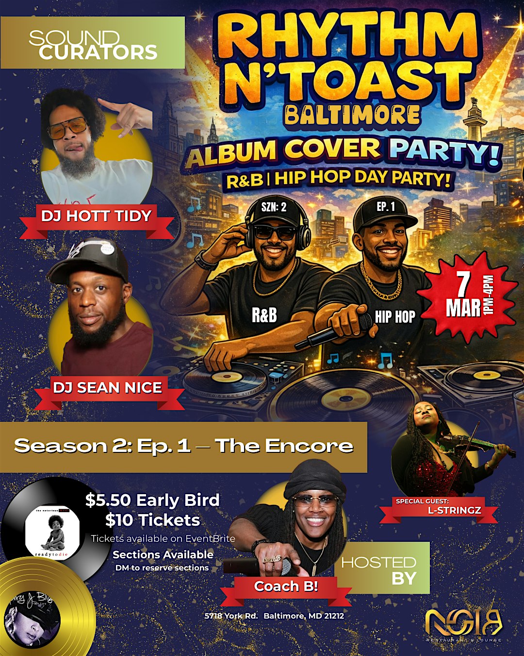 Rhythm N’Toast: Season 2: Episode 1 - Album Cover R&B | Hip Hop Day Party!