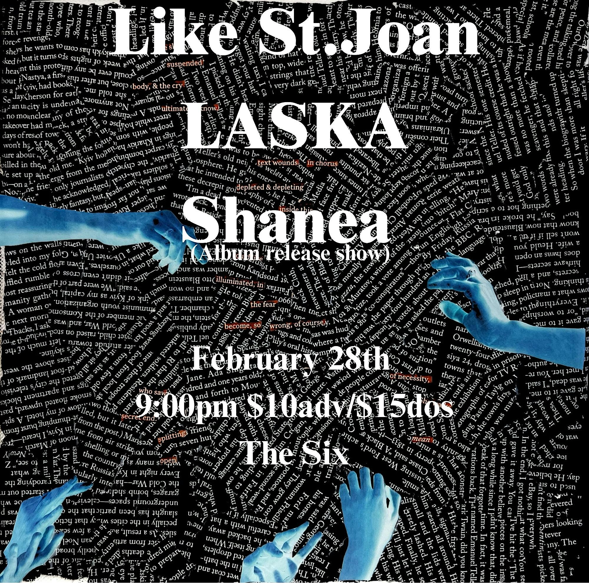 Shanea (Album Release) with Laska and likestjoan