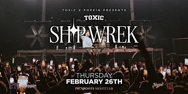 Shipwrek Live  @ Incahoots Night Club, Thur Feb 26th |