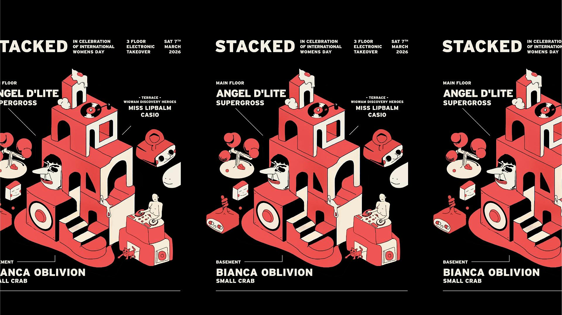 Stacked for IWD: Angel D'Lite & Bianca Oblivion Flyer
