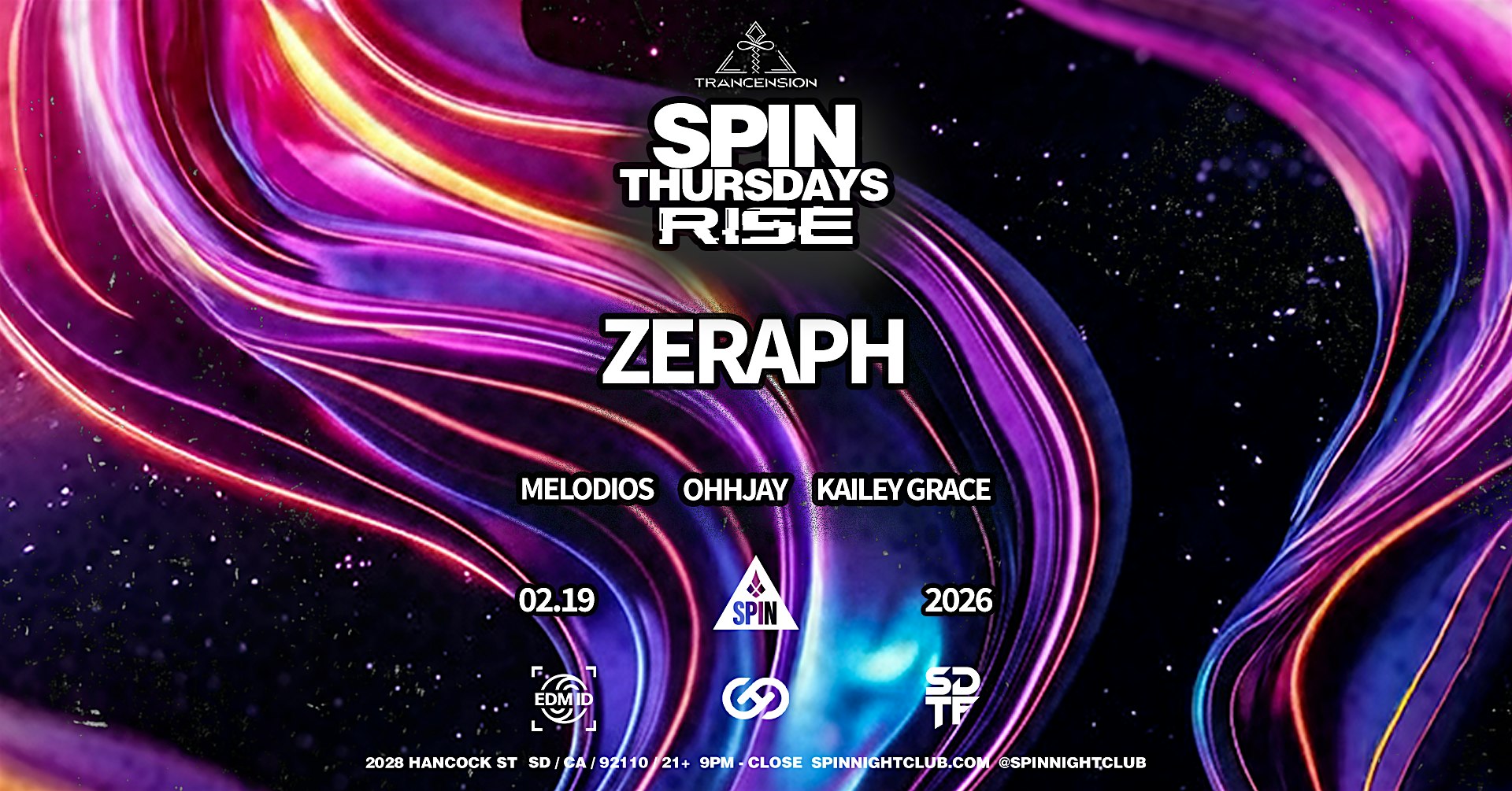Trancension RISE: Zeraph w/ OHHJAY, Melodios, Kailey Grace