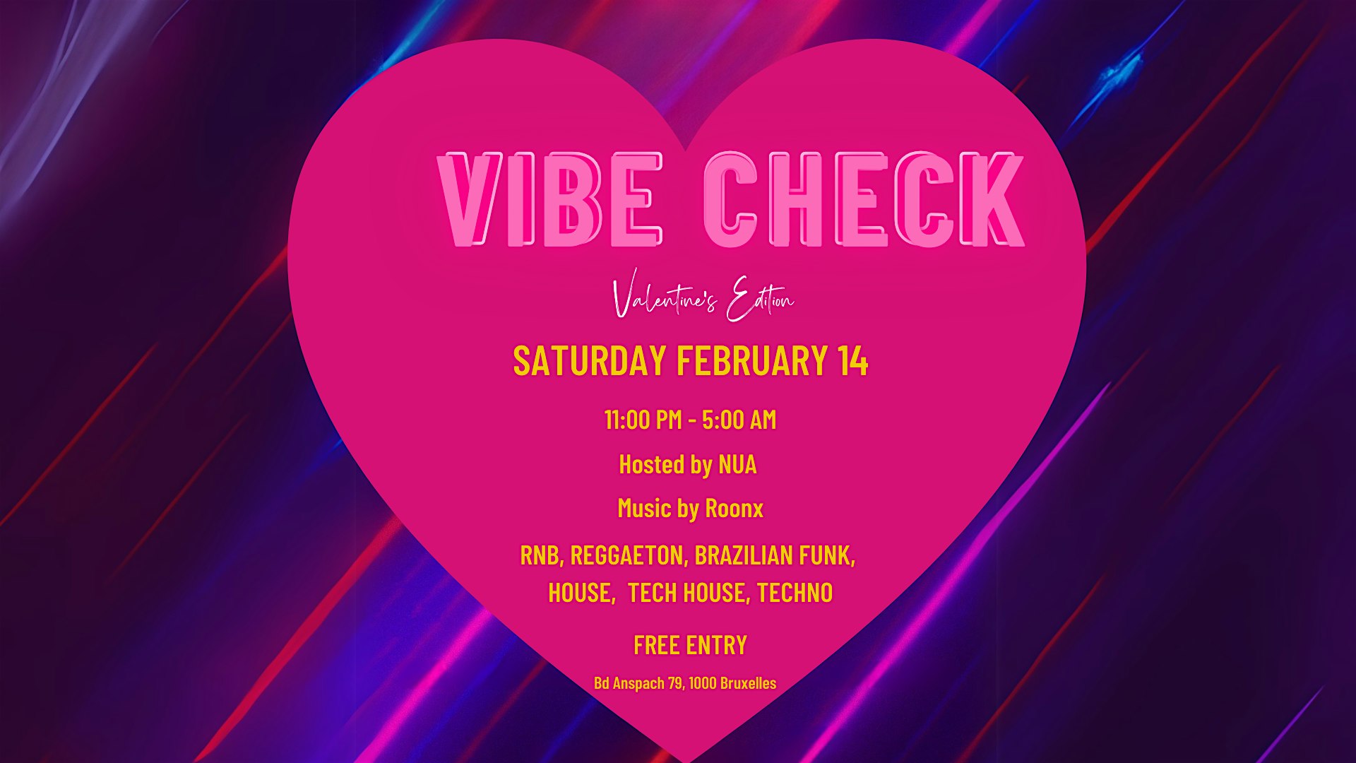 VIBE CHECK - International Party - Valentine's Edition Flyer