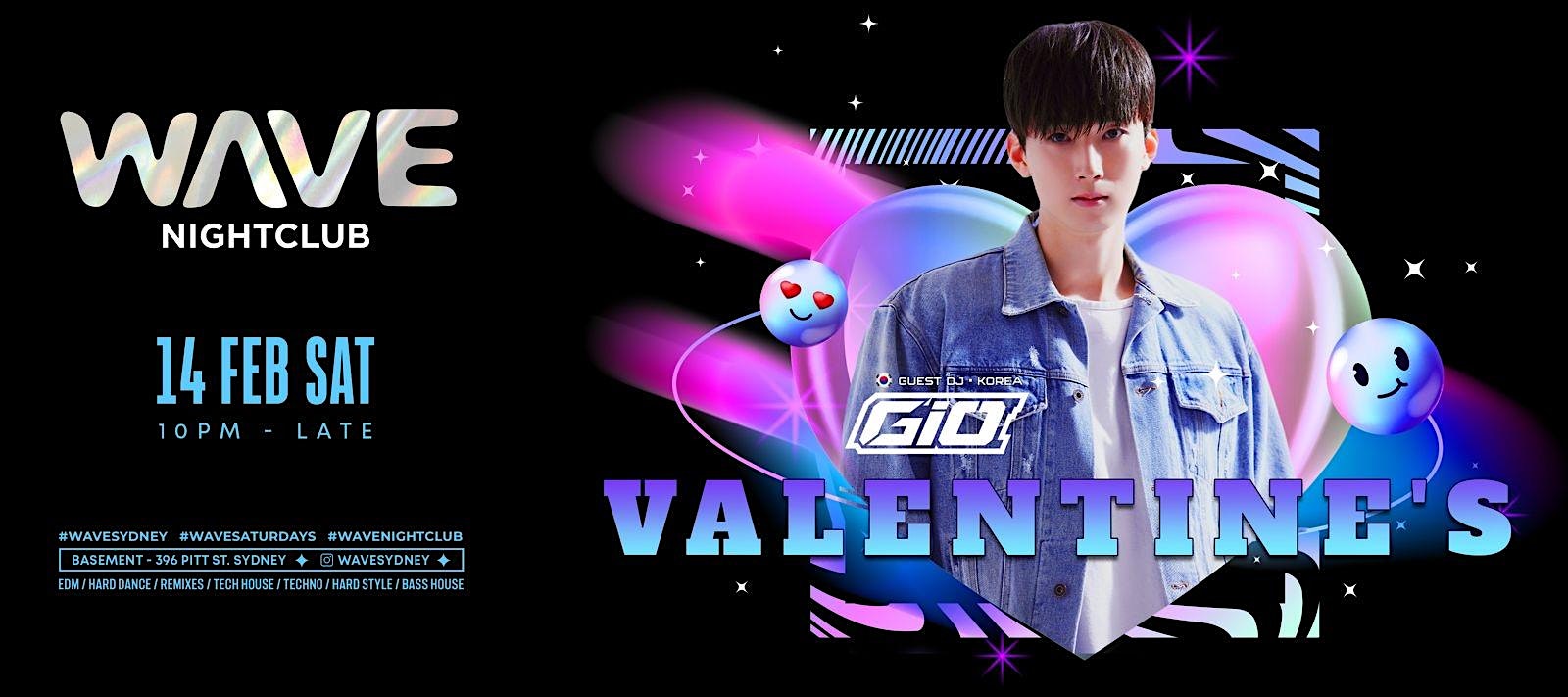WAVE loves GIO (VALENTINE’S DAY)- SAT 14 Feb 2026